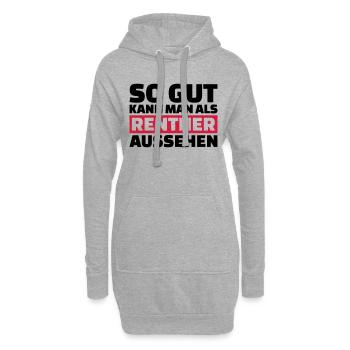 Rentner - Hoodie-Kleid - Grau meliert - Vorne