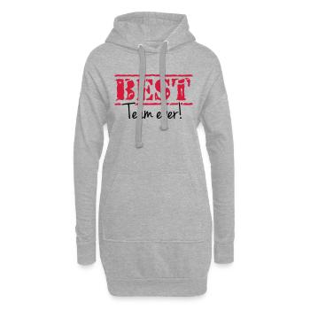 BEST Team ever, any colours, any sports - Hoodie-Kleid - Grau meliert - Vorne
