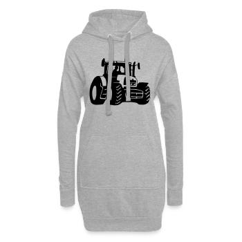 Traktor (1 color) - Hoodie-Kleid - Grau meliert - Vorne