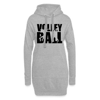 Volleyball - Sweat-shirt à capuche long Femme - gris chiné - Devant