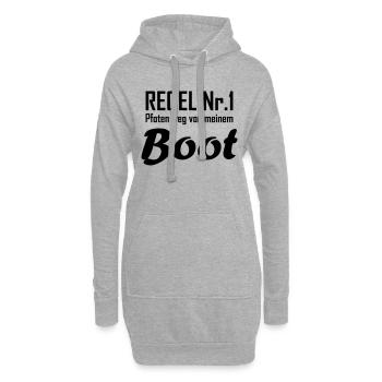 Regel Nr 1 boot - Hoodie-Kleid - Grau meliert - Vorne