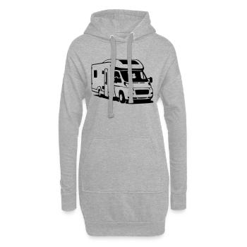 Camper Wohnmobil (1 color) - Hoodie-Kleid - Grau meliert - Vorne
