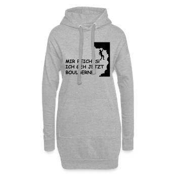 bouldern - Hoodie-Kleid - Grau meliert - Vorne
