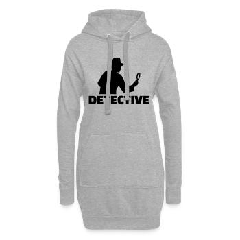 Detektiv - Hoodie-Kleid - Grau meliert - Vorne
