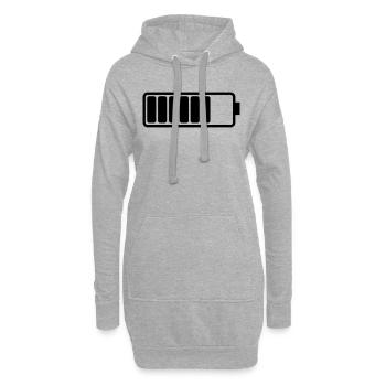battery_01 - Hoodie-Kleid - Grau meliert - Vorne
