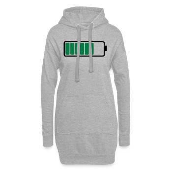battery_02 - Hoodie-Kleid - Grau meliert - Vorne