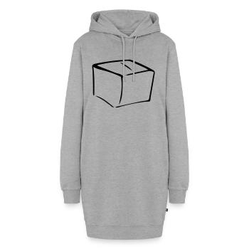 Packet,Papier,Post,Geschäft,Kasten,Versand - Hoodie-Kleid - Grau meliert - Vorne