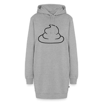 gâteaux crème au chocolat puent la merde merde tas - Sweat-shirt à capuche long Femme - gris chiné - Devant
