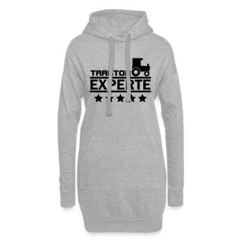 traktor experte - Hoodie-Kleid - Grau meliert - Vorne