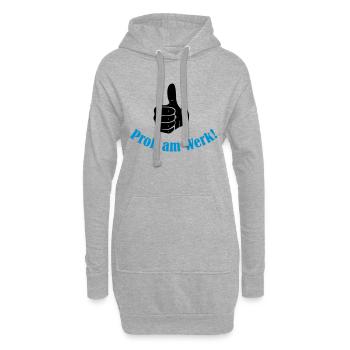 profi_am_werk_2 - Hoodie-Kleid - Grau meliert - Vorne