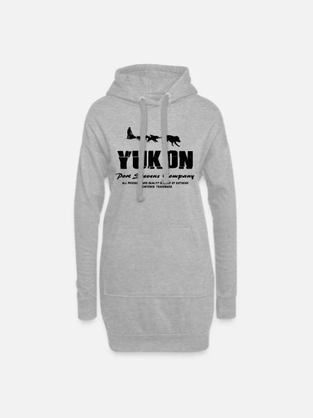 Huskys - Yukon - Canada - Hoodie-Kleid - Grau meliert