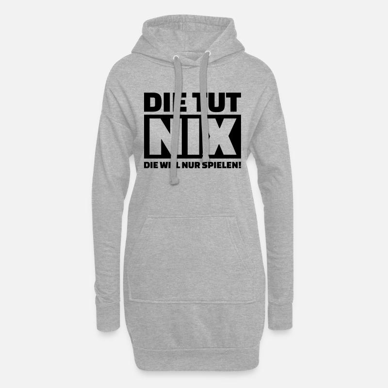 Die tut nix - Hoodie-Kleid - Grau meliert