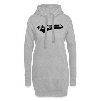 Heizungsbauer - Hoodie-Kleid - Grau meliert - Vorne