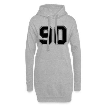 90 - Hoodie-Kleid - Grau meliert - Vorne
