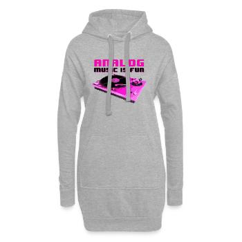 ANALOG MUSIC IS FUN - Hoodie Dress - heather grey - Front
