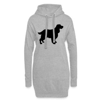 English Springer Spaniel - Sweat-shirt à capuche long Femme - gris chiné - Devant