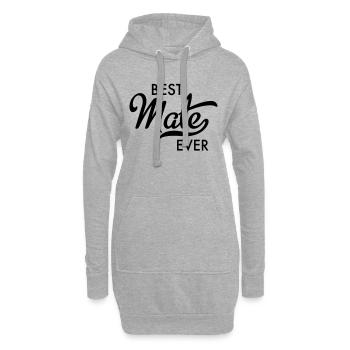 Best Mate ever - Hoodie-Kleid - Grau meliert - Vorne