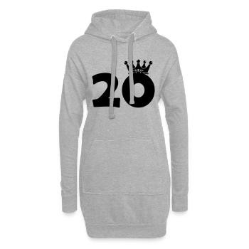 20 krone - Hoodie-Kleid - Grau meliert - Vorne
