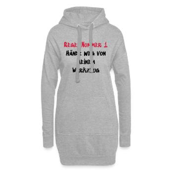 Regel 1 Werkzeug - Hoodie-Kleid - Grau meliert - Vorne