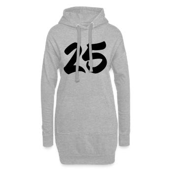 25 - Hoodie-Kleid - Grau meliert - Vorne