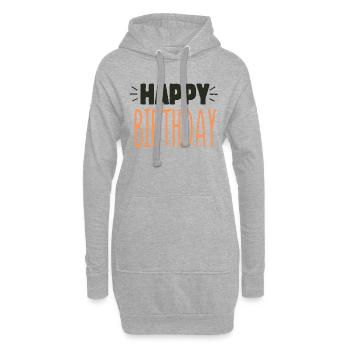 Joyeux anniversaire | Anniversaire - Sweat-shirt à capuche long Femme - gris chiné - Devant