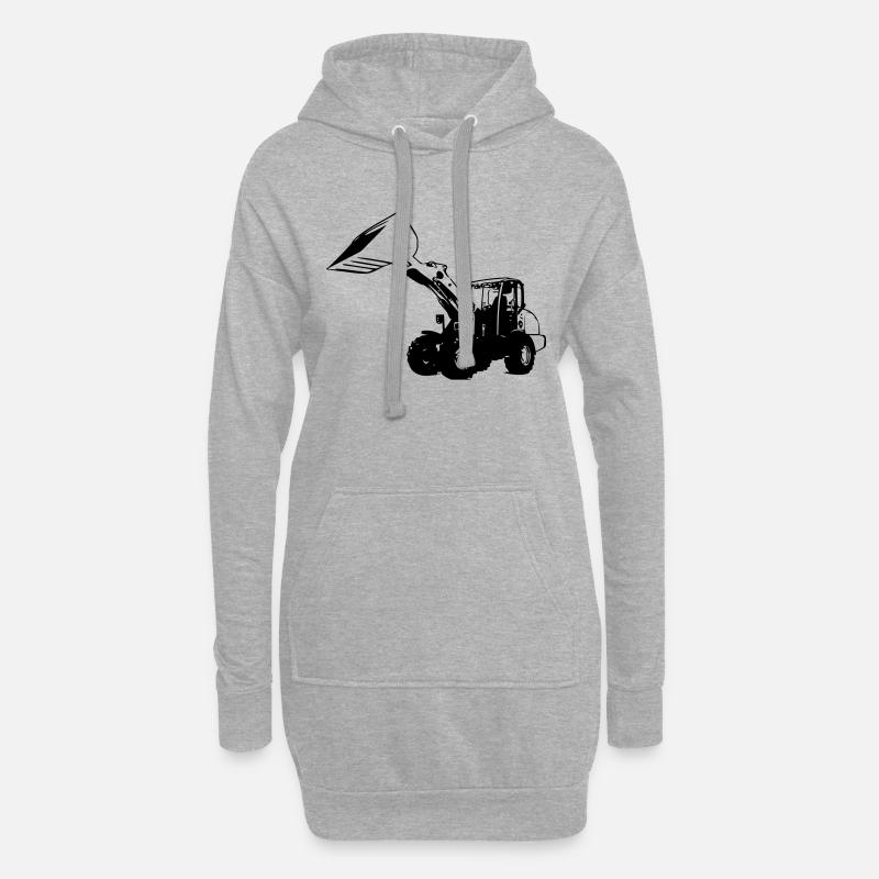 Radlader - Hoodie-Kleid - Grau meliert
