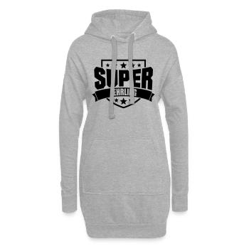 Super Lehrling - Hoodie-Kleid - Grau meliert - Vorne