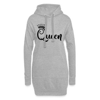 Queen - Hoodie-Kleid - Grau meliert - Vorne