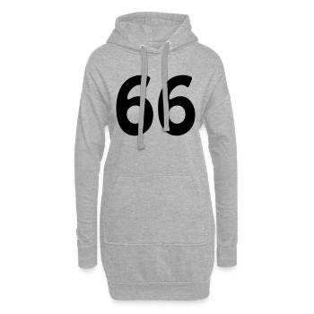 66 - Hoodie-Kleid - Grau meliert - Vorne