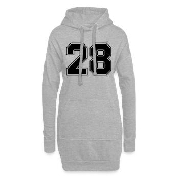 28 - Hoodie-Kleid - Grau meliert - Vorne