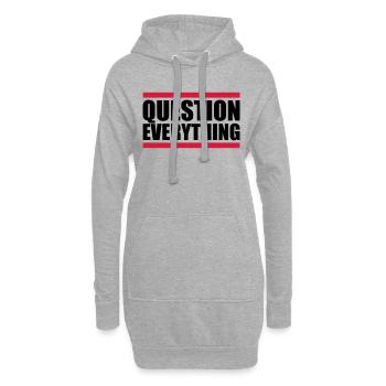 Balken Question Everything - Hoodie-Kleid - Grau meliert - Vorne