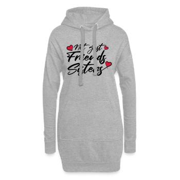 Herzen Friends Sisters - Hoodie-Kleid - Grau meliert - Vorne
