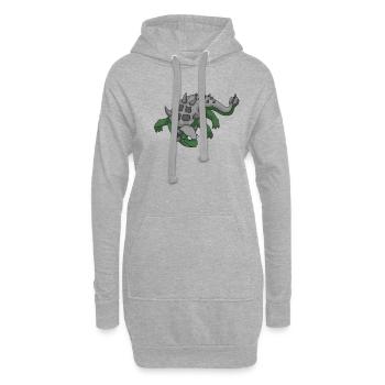 Dino 13 - Hoodie-Kleid - Grau meliert - Vorne