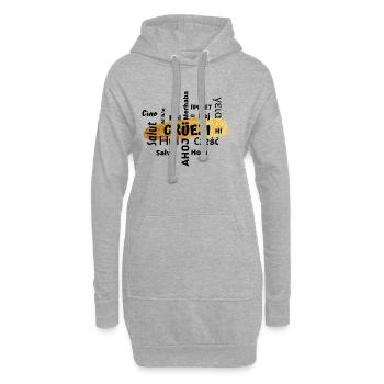 Grüezi 2 - Hoodie-Kleid - Grau meliert - Vorne