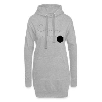 Raute - Hoodie-Kleid - Grau meliert - Vorne