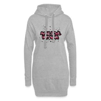 faire l’amour pas la guerre, typo rose, guerre, graffiti - Sweat-shirt à capuche long Femme - gris chiné - Devant