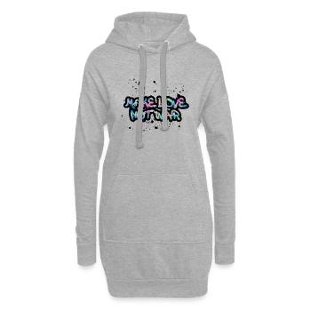 faire l’amour pas la guerre, coloré, typo, guerre, graffiti - Sweat-shirt à capuche long Femme - gris chiné - Devant