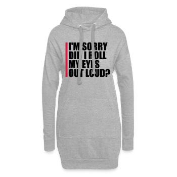 Roll My Eyes Out - Hoodie-Kleid - Grau meliert - Vorne