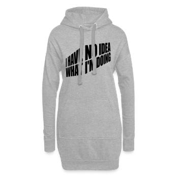 I Have No Idea - Hoodie-Kleid - Grau meliert - Vorne