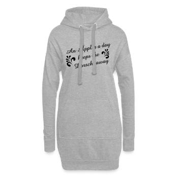 An Äppler a day keeps the Dorscht away #Apfelwein - Hoodie-Kleid - Grau meliert - Vorne