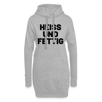 Heiß und fettig - Hoodie-Kleid - Grau meliert - Vorne