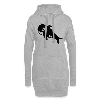 Schwertwal - Hoodie-Kleid - Grau meliert - Vorne