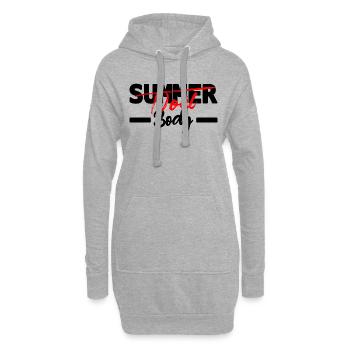noel body - humour noël - Sweat-shirt à capuche long Femme - gris chiné - Devant