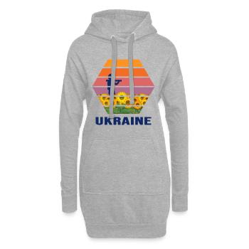 UKRAINE Soldat SONNENBLUME slava ukraini - Hoodie-Kleid - Grau meliert - Vorne