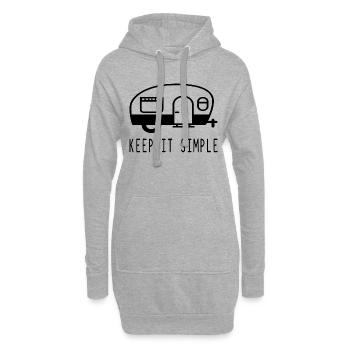 Camping camping-car motorisé Dire Humour Dictons - Sweat-shirt à capuche long Femme - gris chiné - Devant