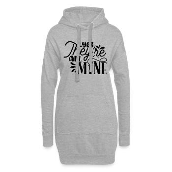 Yes they ́re all Mine - Hoodie Dress - heather grey - Front