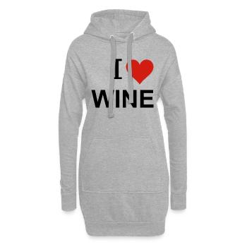 Bier Wein Whiskey Schnaps Alkohol - Hoodie-Kleid - Grau meliert - Vorne