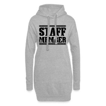 Membre du personnel - Sweat-shirt à capuche long Femme - gris chiné - Devant