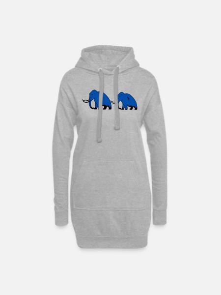 mammut 2 - Hoodie-Kleid - Grau meliert