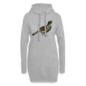 Bird forest animal - Hoodie Dress - heather grey - Front